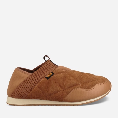 Teva Ember Moc Shearling - Men's Teva Slip Ons - Brown | India (IQUK86159)